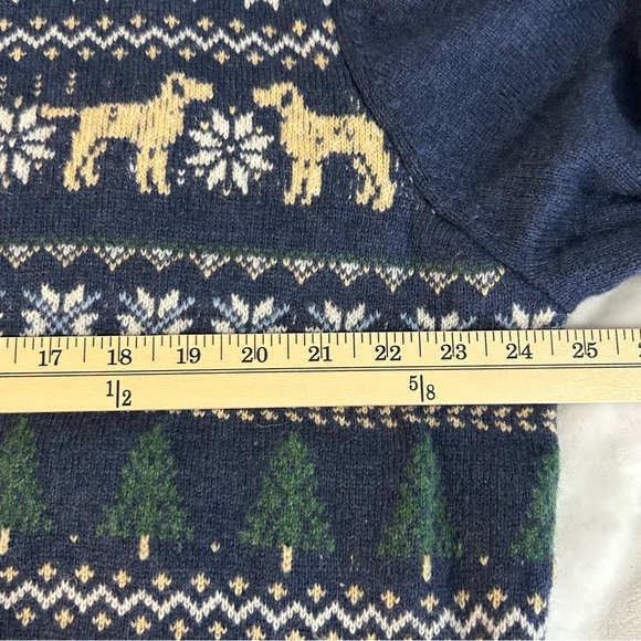 Crown & Ivy Men's Hound Christmas Tree Fairisle Crew Neck Sweater sz XL Holiday - Picture 9 of 12